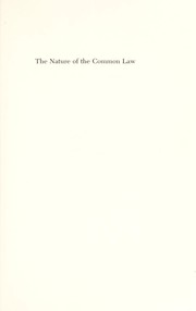 Cover of: The nature of the common law
