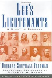 Cover of: Lee's Lieutenants by Douglas Southall Freeman