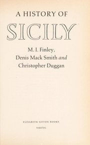 A history of Sicily by M. I. Finley