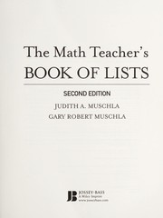 Cover of: The math teacher's book of lists