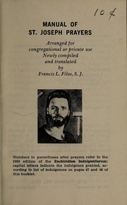 Cover of: Manual of St. Joseph prayers | Francis Lad Filas