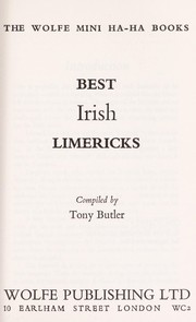 Cover of: Best Irish limericks by compiled by Tony Butler.