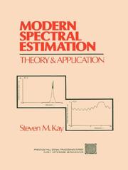 Cover of: Modern Spectral Estimation: Theory and Application