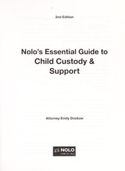 Cover of: Nolo's essential guide to child custody & support