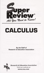 Cover of: Calculus by by the staff of Research & Education Association ; M. Fogiel, director.