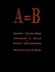Cover of: A=B by Marko Petkovšek