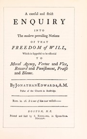 Cover of: Freedom of the will. | Jonathan Edwards