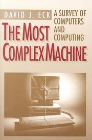 Cover of: The Most Complex Machine by David J. Eck