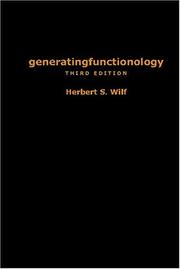 Cover of: Generatingfuctionology