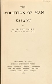 Cover of: The evolution of man: essays