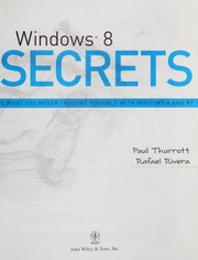 Cover of: Windows 8 secrets | Paul B. Thurrott