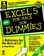 Cover of: Excel 5 for Macs for dummies