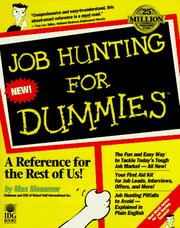 Cover of: Job hunting for dummies