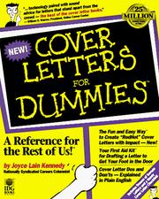 Cover of: Cover letters for dummies by Joyce Lain Kennedy
