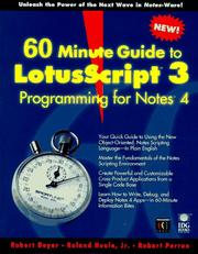 60 minute guide to LotusScript 3 programming for Lotus Notes 4 by Robert Beyer