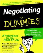 Cover of: Negotiating for dummies | Michael C. Donaldson