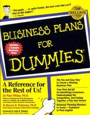 Cover of: Business plans for dummies by Paul Tiffany