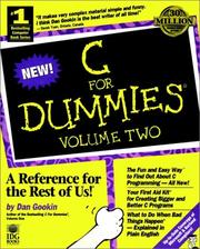 Cover of: C for Dummies, Volume 2 | Dan Gookin