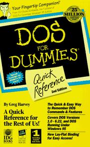 DOS for dummies quick reference by Greg Harvey