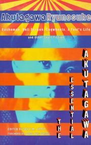 Cover of: The Essential Akutagawa by Ryūnosuke Akutagawa, Jorge Luis Borges