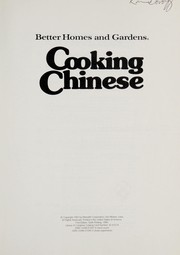 Cover of: Better homes and gardens cooking Chinese