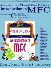 Cover of: Getting started with Microsoft Visual C++ 6 with an introduction to MFC by H.M. Deitel ... [et al.].