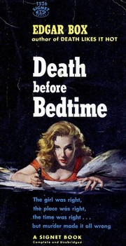 Death before Bedtime by Edgar Box, Carlos Gardini