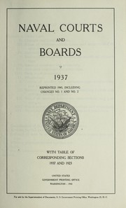 Cover of: Naval courts and boards by United States. Navy Dept.