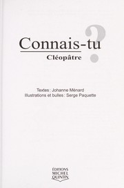 Cover of: Cléopâtre by Johanne Ménard