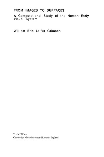 From images to surfaces by William Eric Leifur Grimson