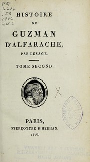 Cover of: Histoire de Guzman d'Alfarache