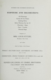 Cover of: Furniture and decorations | Kende Galleries at Gimbel Brothers