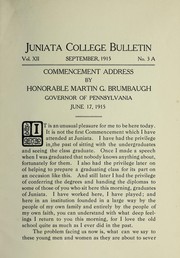 Cover of: Commencement address by Martin Grove Brumbaugh