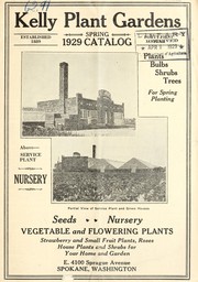 Cover of: Spring 1929 catalog | Kelly Plant Gardens