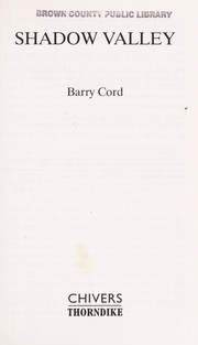 Cover of: Shadow Valley | Barry Cord