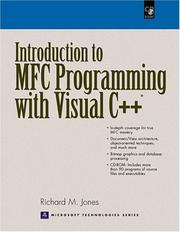 Cover of: Introduction to MFC Programming with Visual C++ by Richard M. Jones, Richard M. Jones