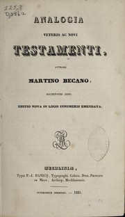 Cover of: Analogia veteris ac novi Testamenti