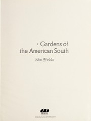 Cover of: Gardens of the American South. by John Wedda