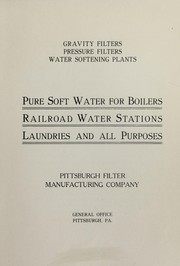 Cover of: Pure water | Pittsburgh Filter Manufacturing Co