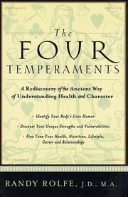 Cover of: The Four Temperaments: A Rediscovery of the Ancient Way of Understanding Health and Character