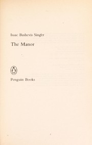 Cover of: The Manor by Isaac Bashevis Singer