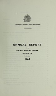 Cover of: [Report 1963] | Kesteven (England). County Council