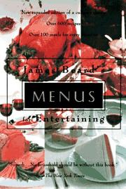 Cover of: James Beard's menus for entertaining. by James Beard, James Beard