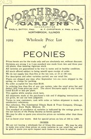 Cover of: 1929 wholesale price list of peonies | Northbrook Gardens
