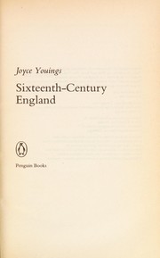 Cover of: Sixteenth-century England | Joyce A. Youings