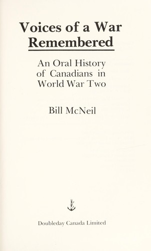 Voices of a war remembered by Bill McNeil