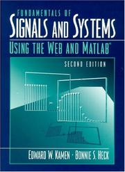 Cover of: Fundamentals of signals and systems using the Web and MATLAB® by Edward W. Kamen