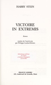 Cover of: Victoire in extremis: roman