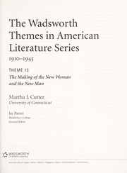 Cover of: The Wadsworth themes in American literature series, 1910-1945 | 