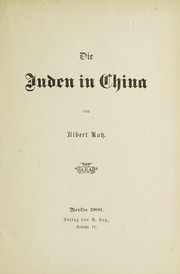 Cover of: Die Juden in China
